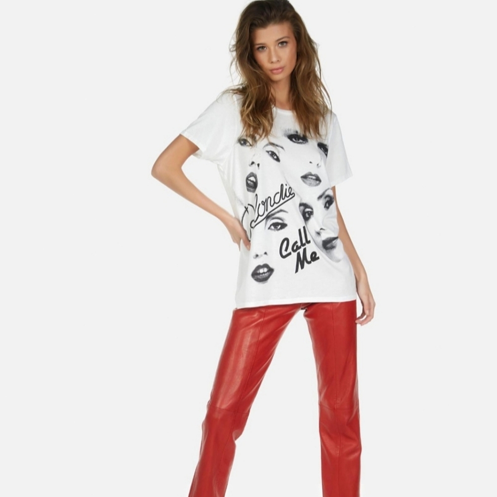 Lauren Moshi Wolf Blondie Tee in Milk SZ M